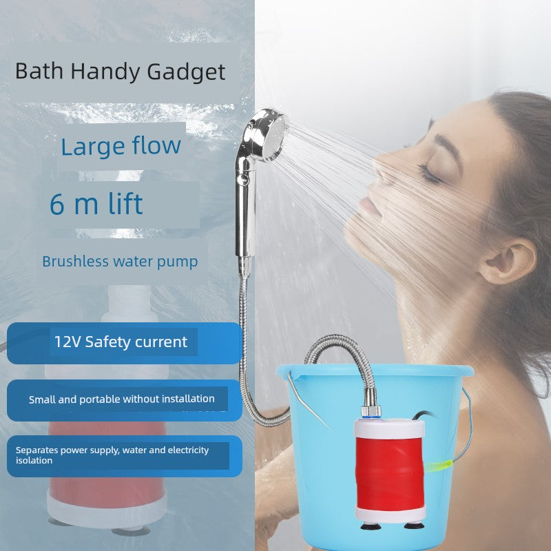 Dc12v DC Brushless Pump Balcony Watering Outdoor Car Washing Pump College Student Dormitory Bath Simple Shower