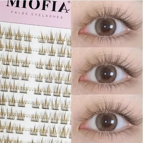 90 Bundles Mink Individual Cluster Lashes 3D Natural Russian Manga Eyelash Extensions DIY Makeup Tool for Women
