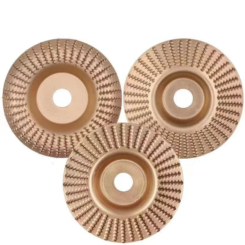 3 pieces of wood polishing tools,including angle grinder, burr grinding disc, burr grinding wheel, and woodworking grinding tool