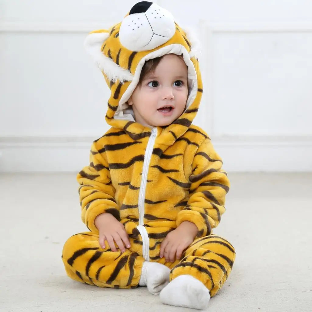 Baby Kigurumi Dragon Cow Monkey Animal Cosplay Costume Baby Girl Pajamas Winter Plush Jumpsuit for Toddler Boys 1 to 2 3 4 Years