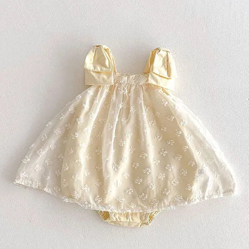 2025 New Summer Infant Baby Girls Bodysuits+Hat Sleeveless Cotton Flower Print Toddler Baby Girls Jumpsuit 0-24M Baby Clothing