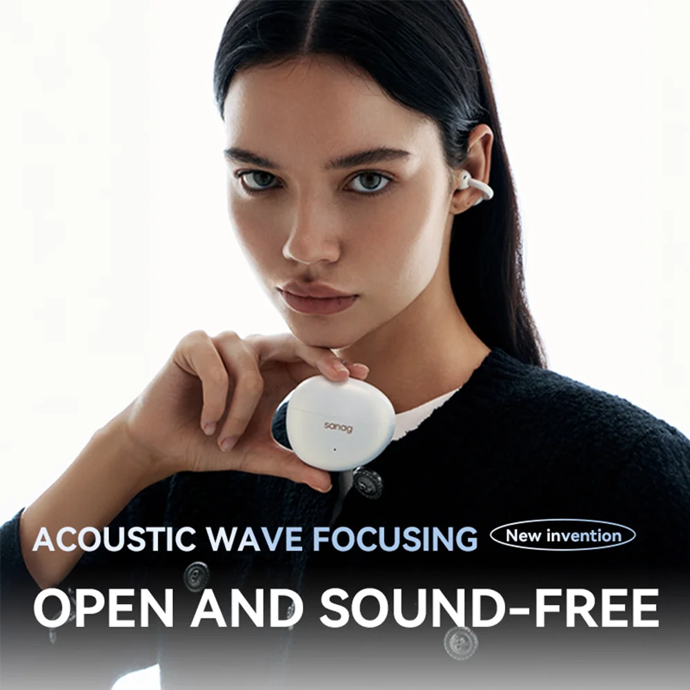 Sanag S7S AI Open Ear Clip on Headphones HiFi 3D Stereo Sound Quality AI Assistant Wireless Bluetooth Earphones APP EQ Setting