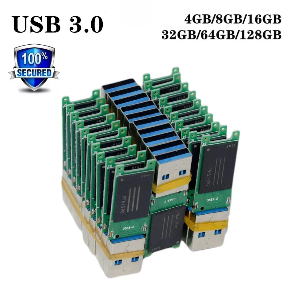 Wholesale Chip USB 3.0 Flash Memory 4GB 8GB 16GB 32GB 64GB 128G USB U Disk Semi-finished PCB Plate Pendrive Free Delivery