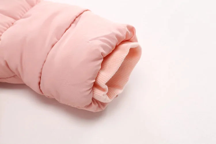 Ircomll Warm Infant Baby Jumpsuit Cotton Down Rompers Hooded Inside Fleece Boy Girl Winter Autumn Overalls Children Outerwear