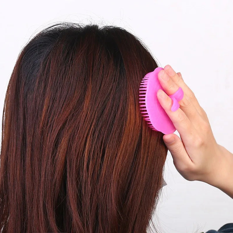 Shampoo Brush Adult Scalp Massage Brush Men and Women Soft Glue Bathroom Shampoo Comb Long Hair Washing Hair Scalp Head Massage