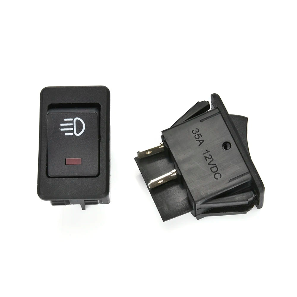 1 Pcs Rocker Switch ASW-17D LED Car Modification Fog Light Switch Warped Plate Boat Headlight 12VDC 35A DPST 4P With LED