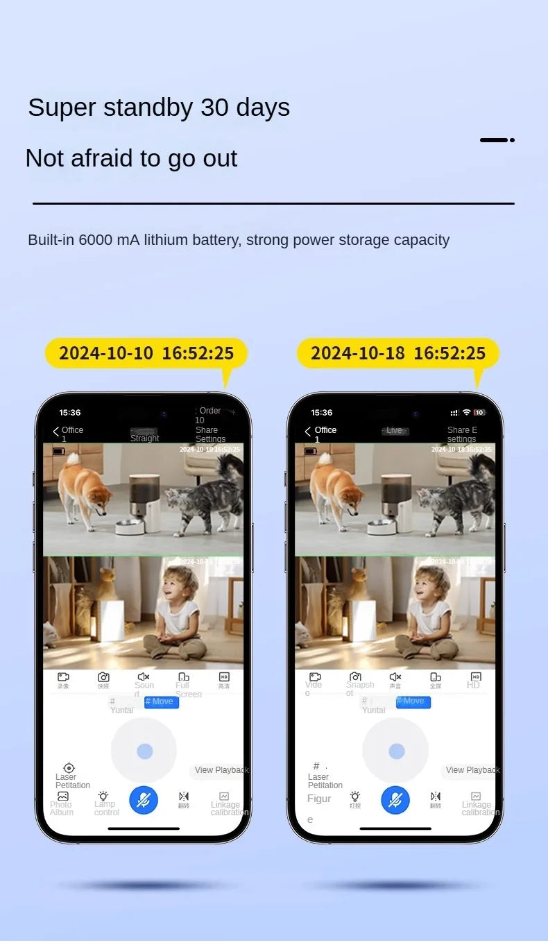4MP Dual Lens V360pro APP Wireless WIFI IP Camera AI Humanoid Detection Home Security CCTV Baby Monitor