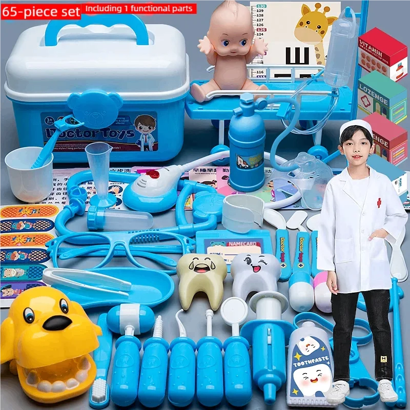 WizKidz Doctor Nurse Role Play Set Medical Tools With Stethoscope & Injectors In A Pretend Play Trolley Box Ideal Gift for Kids