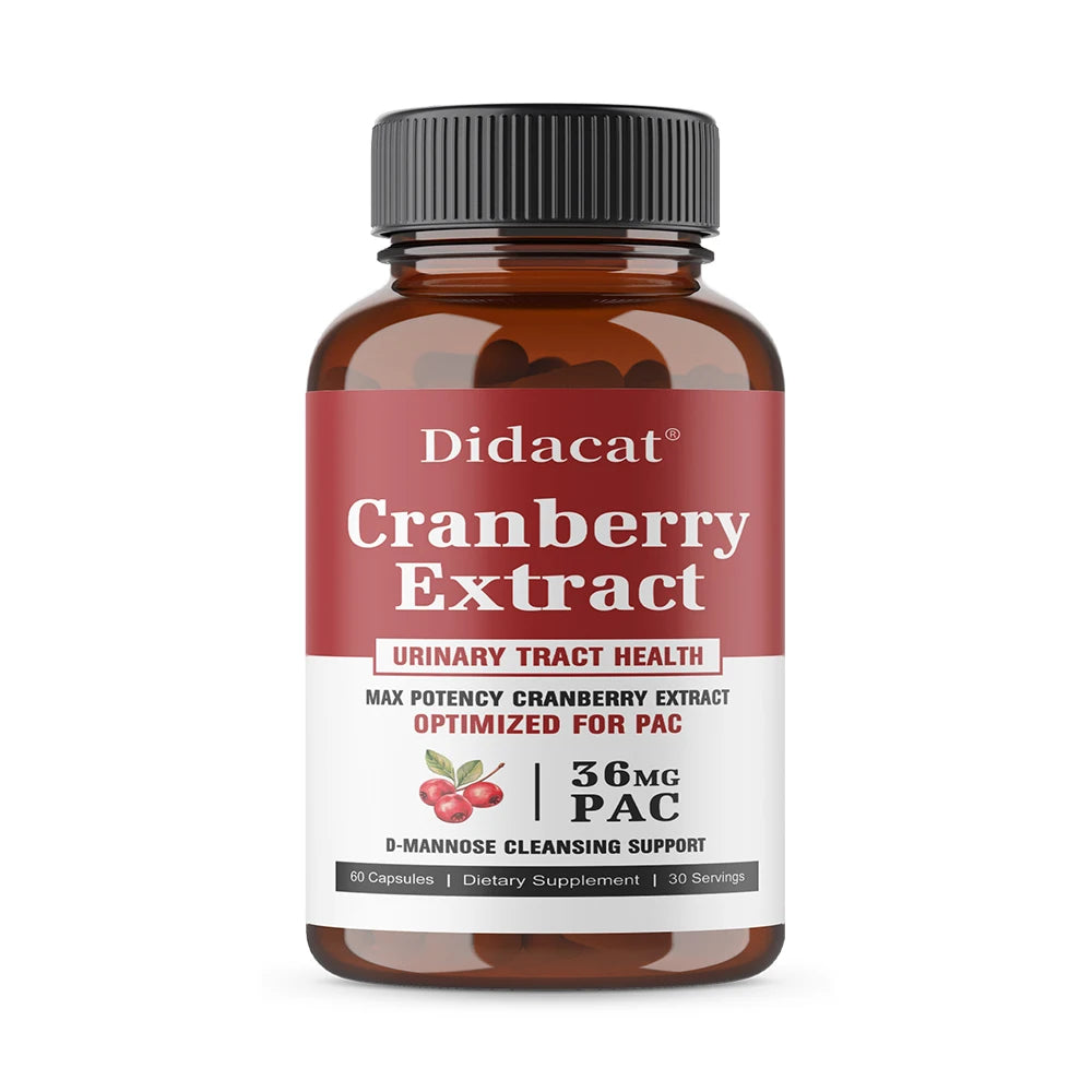 36 mg PAC from Superior Cranberry Juice Extract - Plus D-Mannose,Supports Urinary Tract Health,Cranberry Capsules for Women