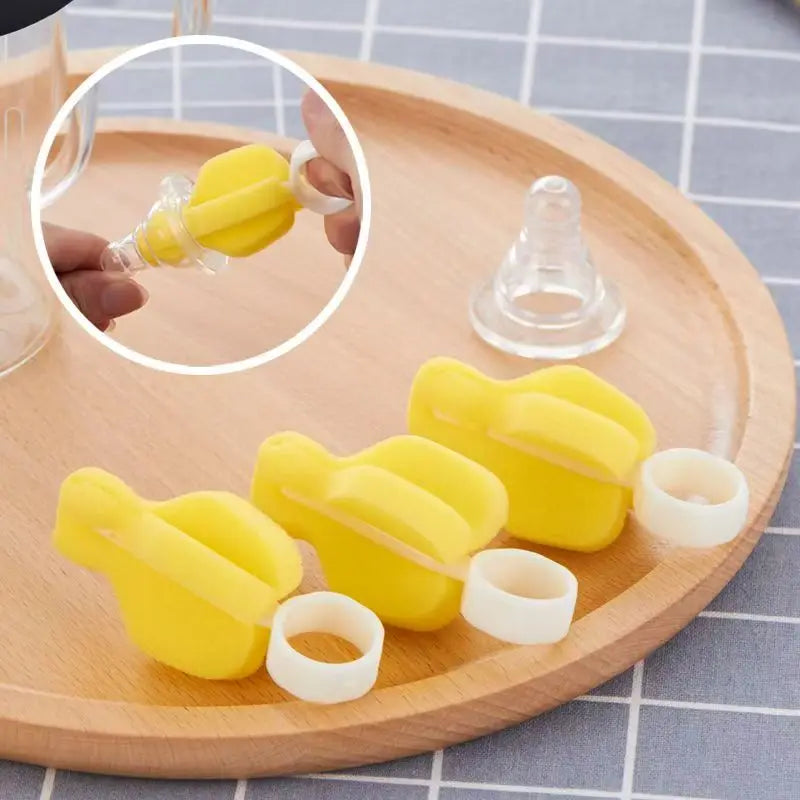 Soft Sponge Baby Nipple Cleaner Mini Foam Scrubber Pacifier Bottle Nipple Washing Cleaning Brush Baby Feeding Accessory