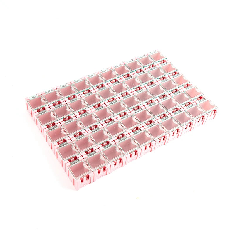 50Pcs/Set SMD SMT Electronic Component Container Mini Storage Boxes kit desk organizer