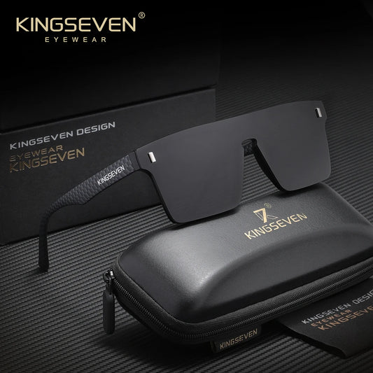 KINGSEVEN Polarized Rimless Frame Men Women Sunglasses Fashion Anti-UV400 Eyewear Travel Summer Glasses