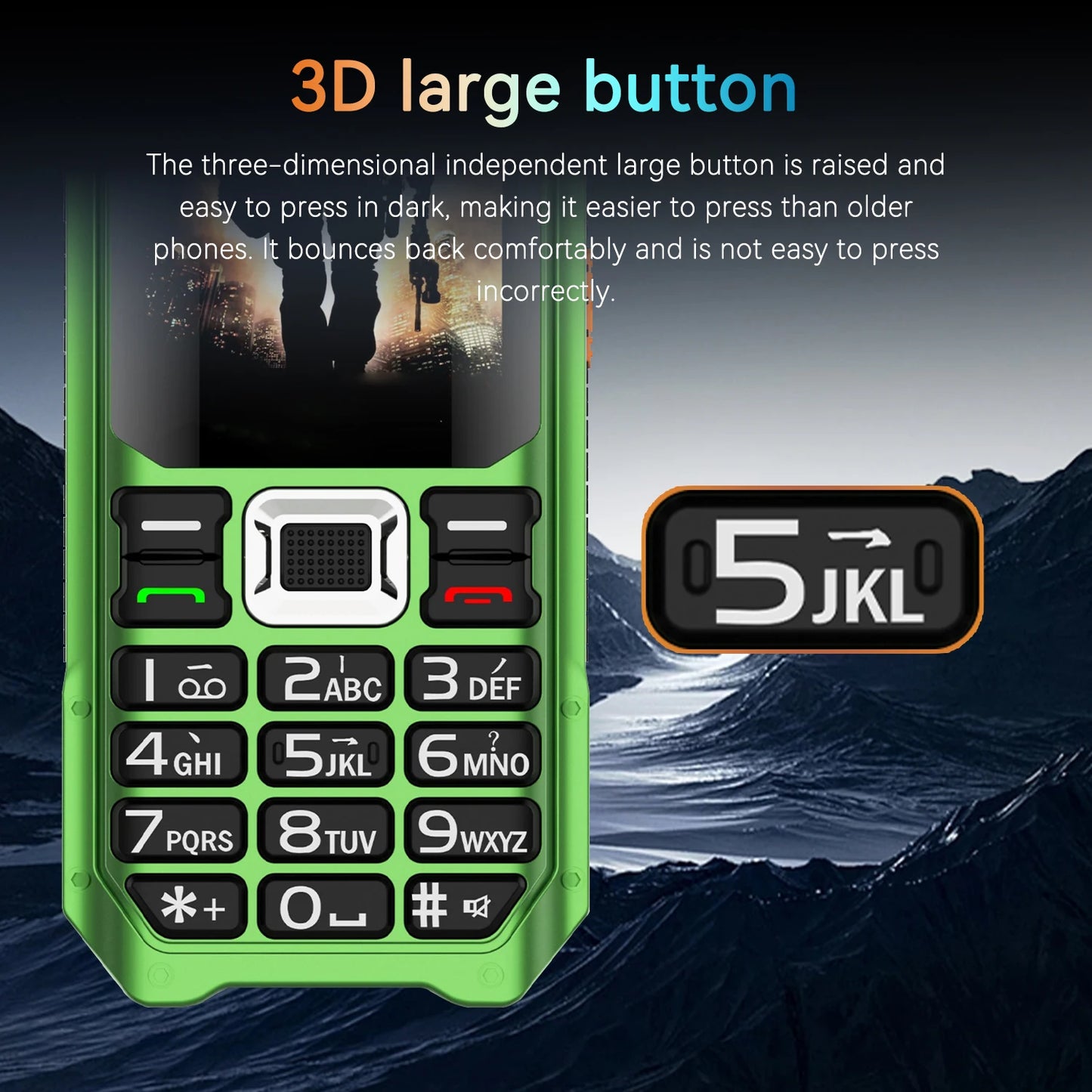 Rugged Mobile Phone M6000 GSM 2G Network 4 SIM Cards Magic Voice 3.5mm Jack 2.4'' Display Big Keyboard Cellphone For Elderly
