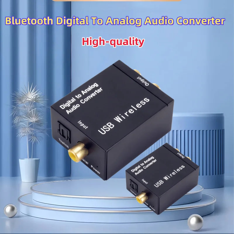NEW Digital To Analog Audio Converter Support Bluetooth  Suitable For TV Audio Digital Coaxial Fiber Optic Analog Output Conver