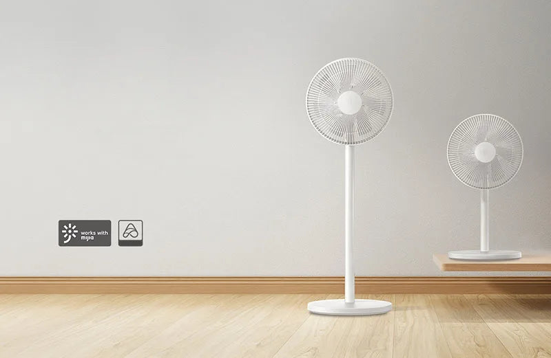 MIJIA Floor Fan,7 Blade,Adjustable Wide-Angle 90°,Home Fan For Living Room,Support Connect MI HOME APP Wired Fan