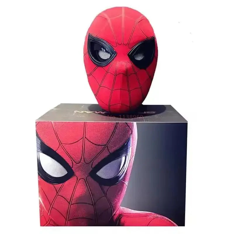 Mascara Spiderman Headgear Mask Cosplay Moving Eyes Electronic Mask Spider Man 1:1 Remote Control Elastic  Adults Kidstoys  Gift