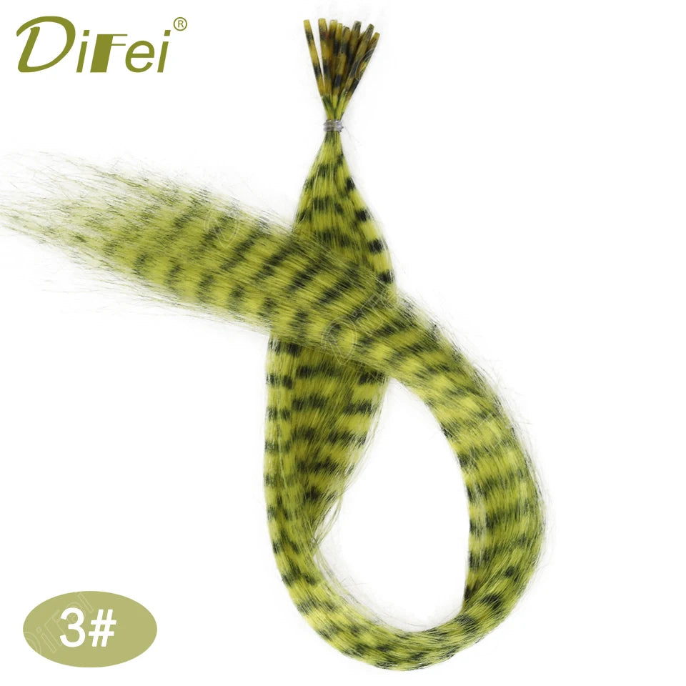 Synthetic Wig Extensions for Women 10 Strands/Pack Colorful Feather Hair Extensions Wig Accessories Suitable for Daily Wear