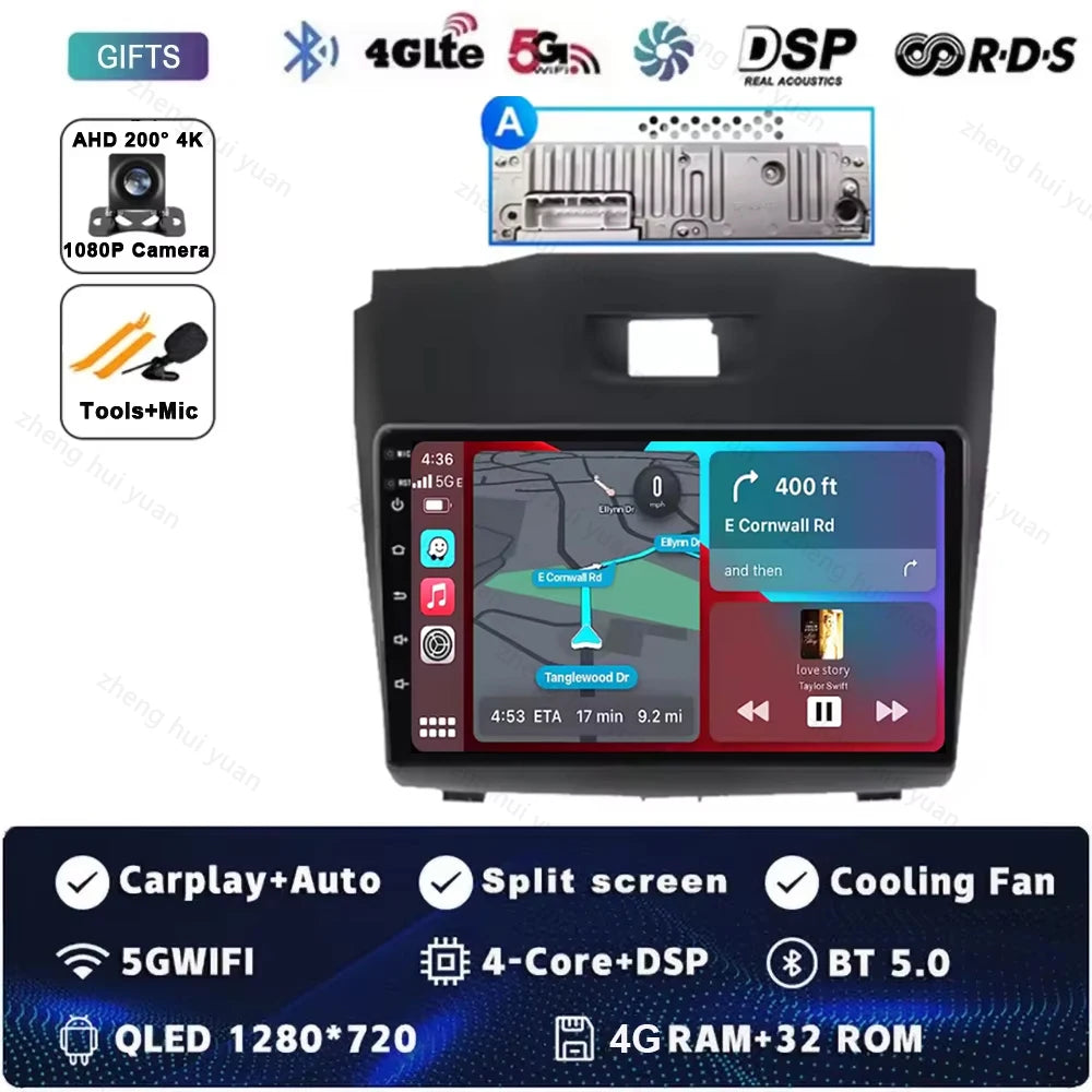 Android 15 Car Carplay Player For Chevrolet Holden S10 TRAILBLAZER COLORADO ISUZU DMAX GPS Radio Audio Multimedia Stereo BT Navi