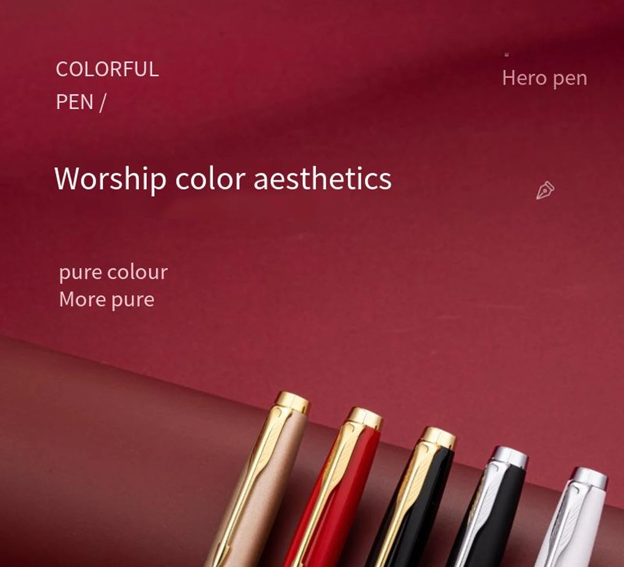 Hero 772 Classic Business Fountain Pen Set- Ideal Corporate Gift，Includes Ink & Classy Gift Box, Perfect for Business/Students