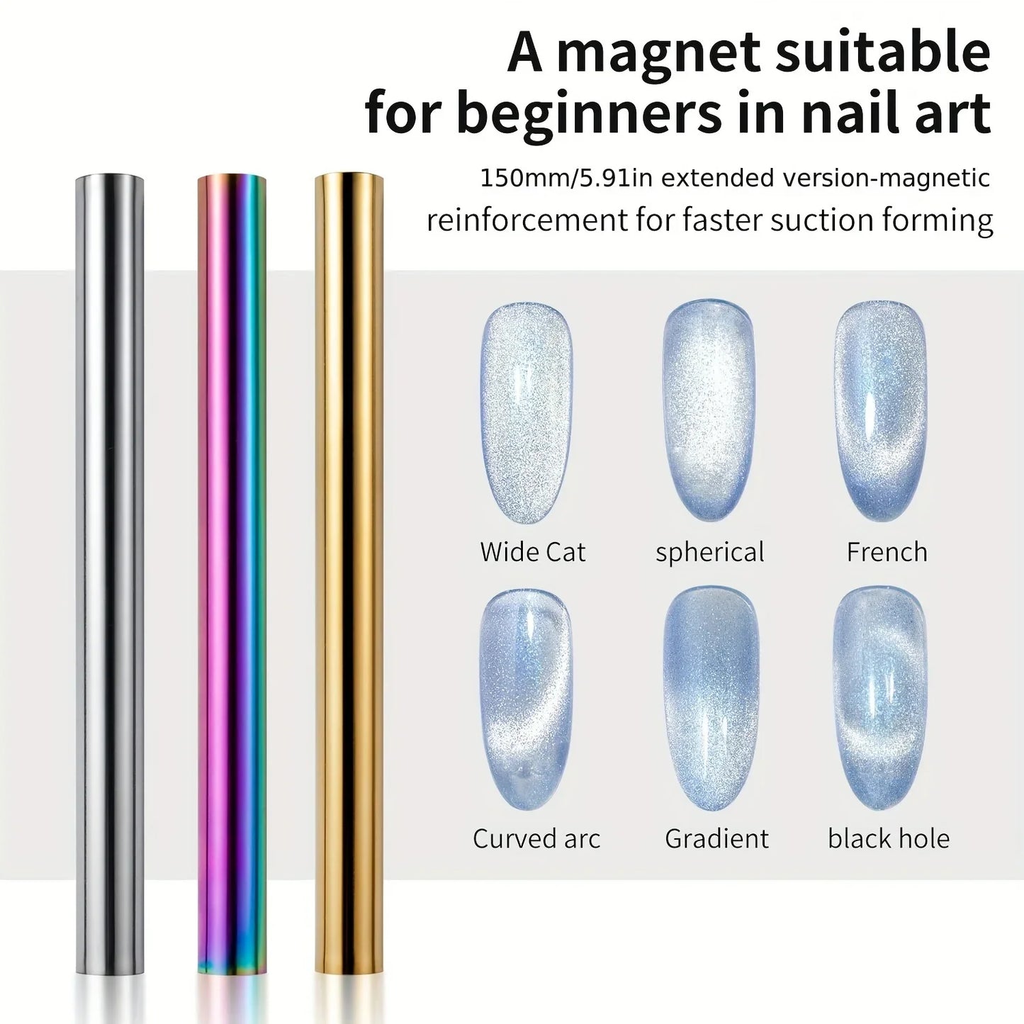 Super Long Double Head Nail Magnet Tool Pens Magnetic Cat Eye Gel Polish Nail Art Kit for DIY Salon Studio Or Home Use