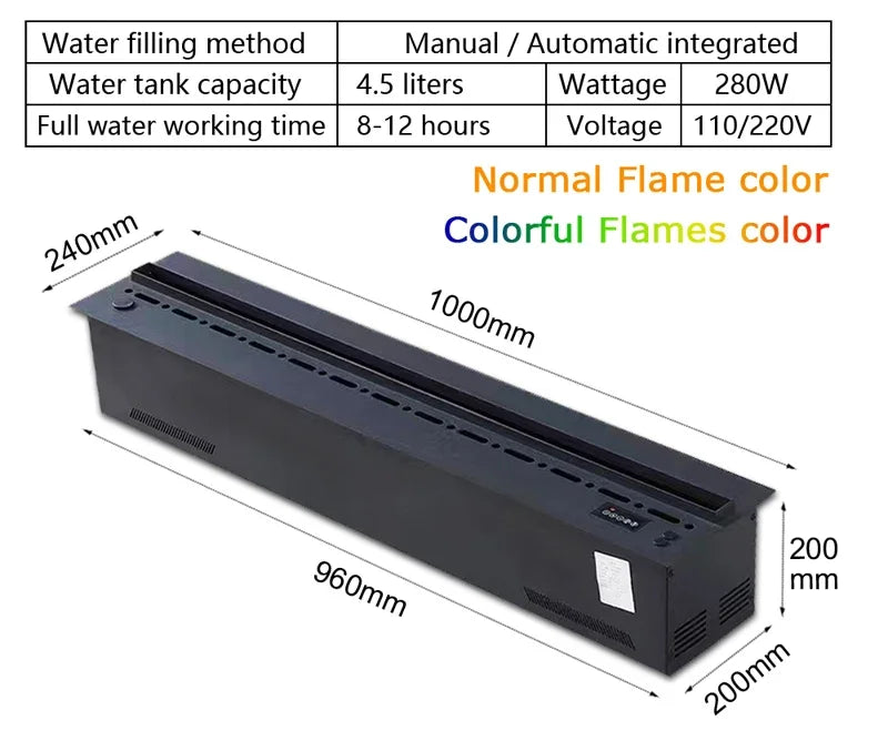 WOFAID 5 Year Warranty 3d Automizing Water Vapor Electric Fireplace Artificial Fire Flame for Living Room Decoration Fireplace
