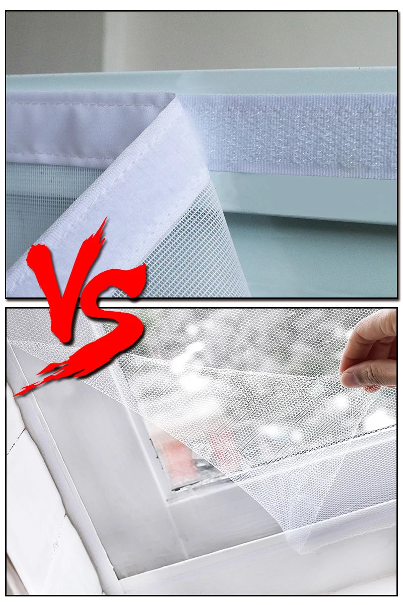 Window Mosquito Net Screen Mesh with Zipper Customized size white  Invisible Fiberglass Mesh Summer Prevent Mosquitoes Flies