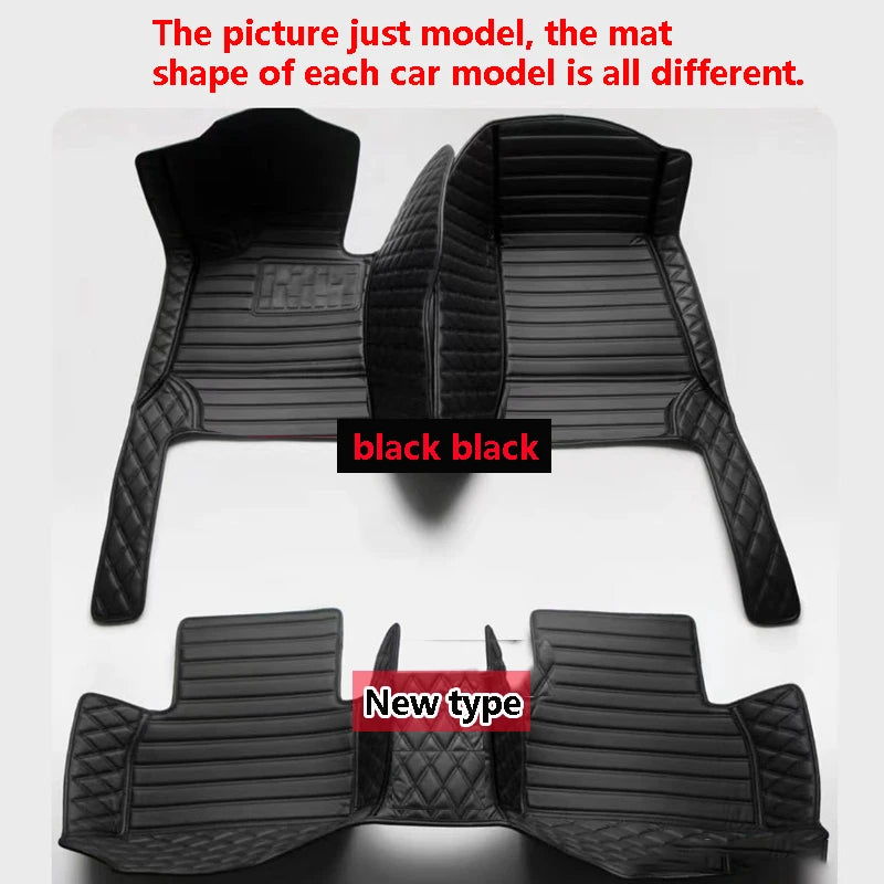 Car Floor Mats For VW Golf 4 MK4 1998 1999 2000 2001 2002 2003 car Accessories Leather Carpets Rugs Foot Pads