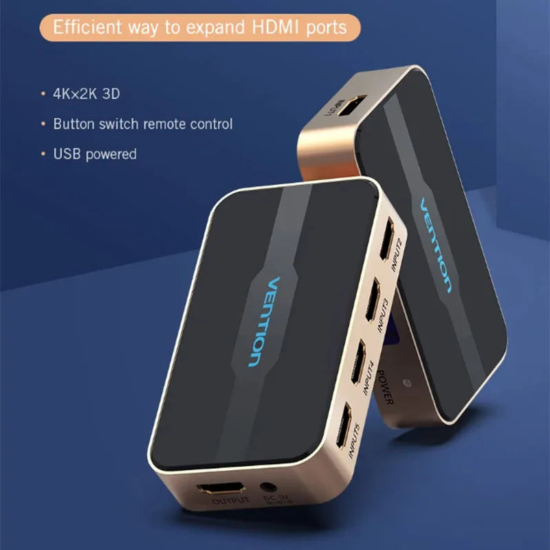 Vention HDMI Splitter 5 Input 1 Output HDMI Switch 5x1 for XBOX 360 PS4 Smart Android HDTV 4K 5 in 1 out HDMI Switcher Adapter
