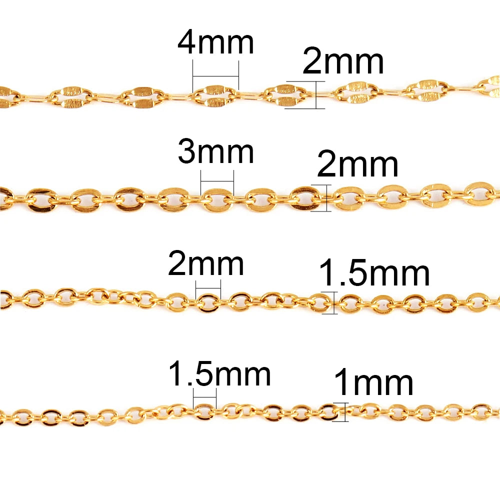 10pcs/lot Bulk Wholesale Stainless Steel Necklace Chain Necklace Choker Chains for DIY Jewelry Making Handmade Accessories
