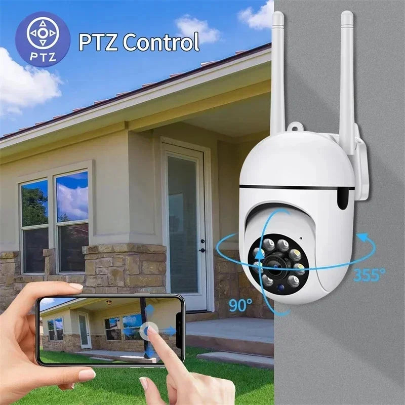 5G Wifi Video Surveillance Camera 5MP CCTV PTZ IP Camera Smart Human Tracking 4X Zoom Night Vision Full Color Outdoor Waterproof