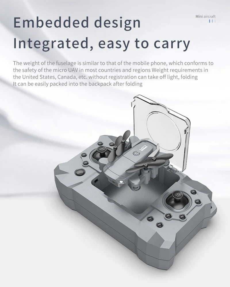 Mini Drone 4k HD Camera Aerial Aircraft Air Pressure Fixed Height Folding Pocket Remote Control Airplane Toys for Kids Gift