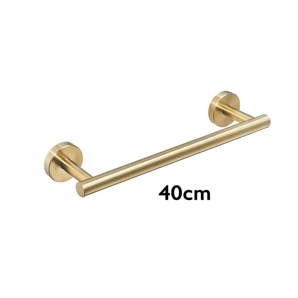 High quality 304 stainless steel bathroom accessory,single Towel bar,Towel rail, Towel holder Black Brush Gold