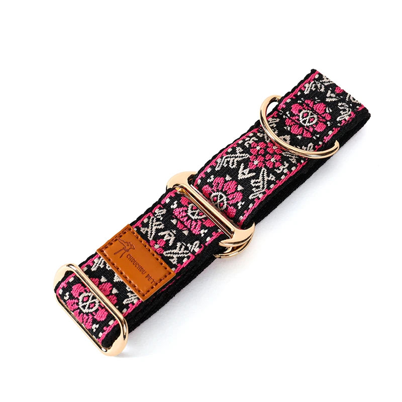 Chinese Ethnic Style Martingale Dog Collar Hens / Greyhound Collar/ Lggy Collar/ Lurcher Collar/ Whippet Collar/ Galgo Collar