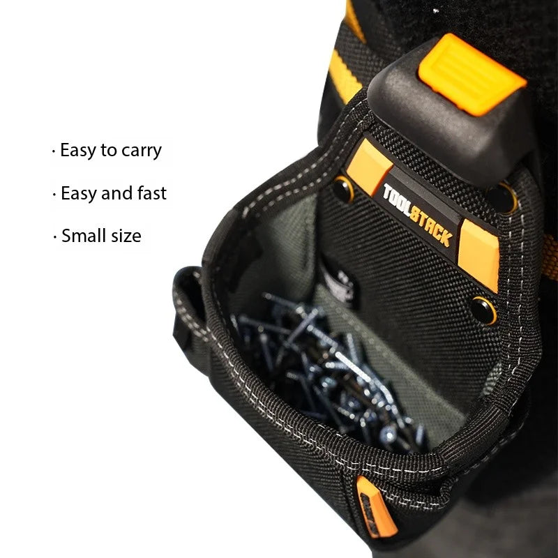 TOOLSTACK Mini Utility Toolkit Quality Hardwear Carpenter Work Tools Bag Quick-Hook Service Kit Hammer & Screwdriver Waist Pouch