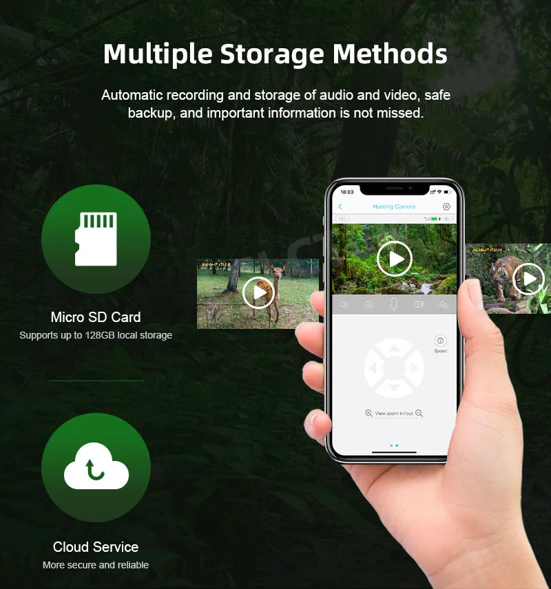 LCLCTEK 4MP 4G SIM Card Mobile App Trail Hunting Battery Powered Camera PIR Detection Outdoor IP66 Wireless Security CCTV Camera