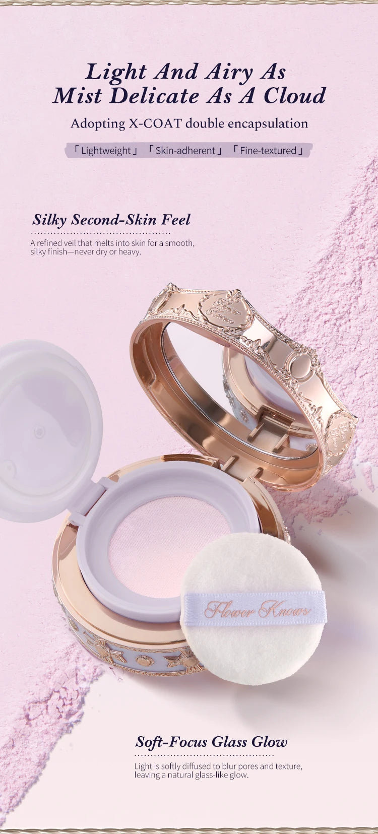 [NEW]Flower Knows Knight Unicorn Collection Cloud Loose Setting Powder