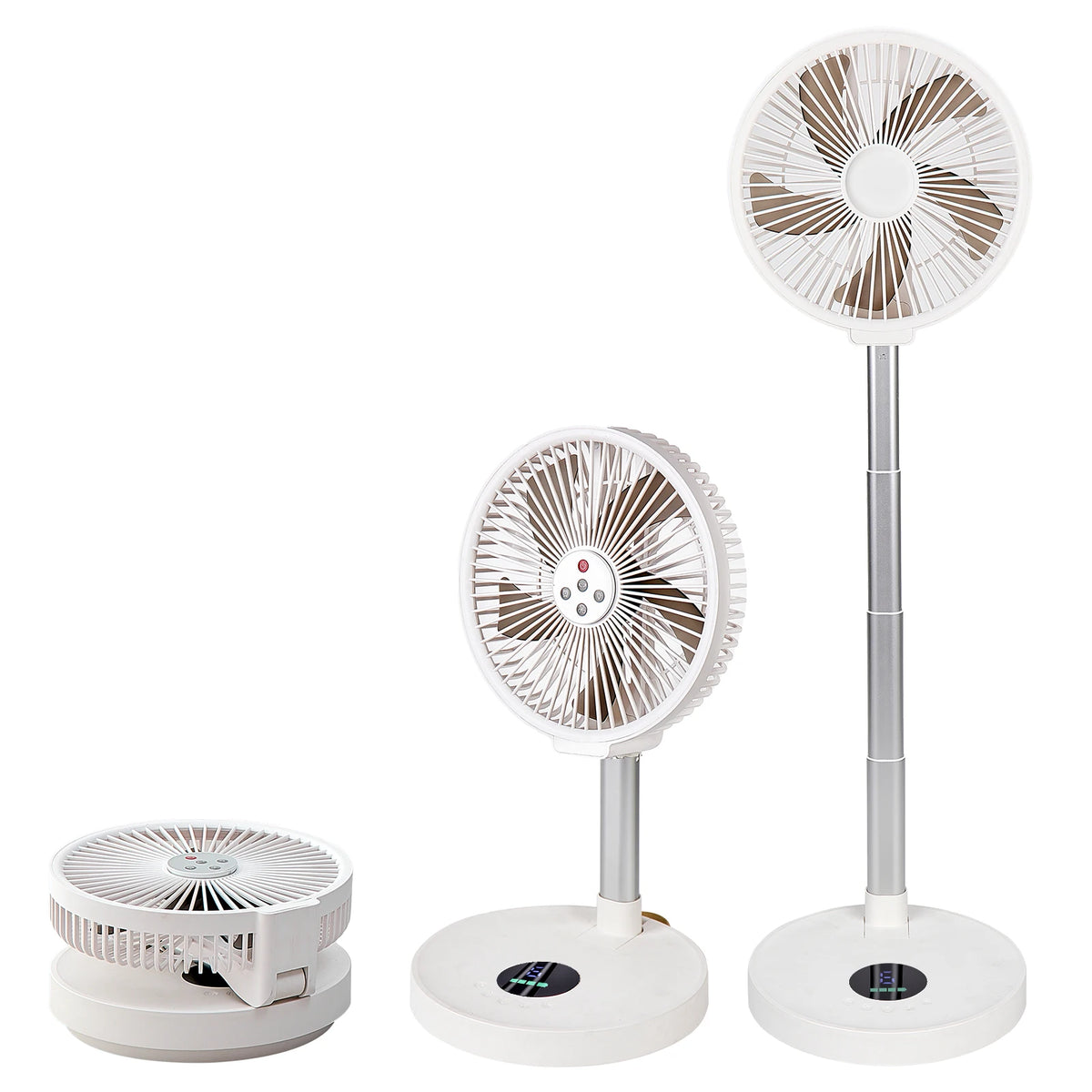 Portable Standing Fan with Remote Controller Foldable Desk Fan Rechargeable Powered Pedestal Fan for Camping desktop Fan 10 inch