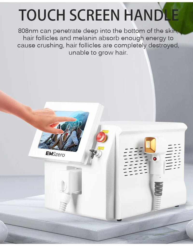 Diode Laser Hair Removal Equipment Freezing Point Painless And Safe Hair Removal System 3 Wavelength 755nm 808nm 1064nm HOT