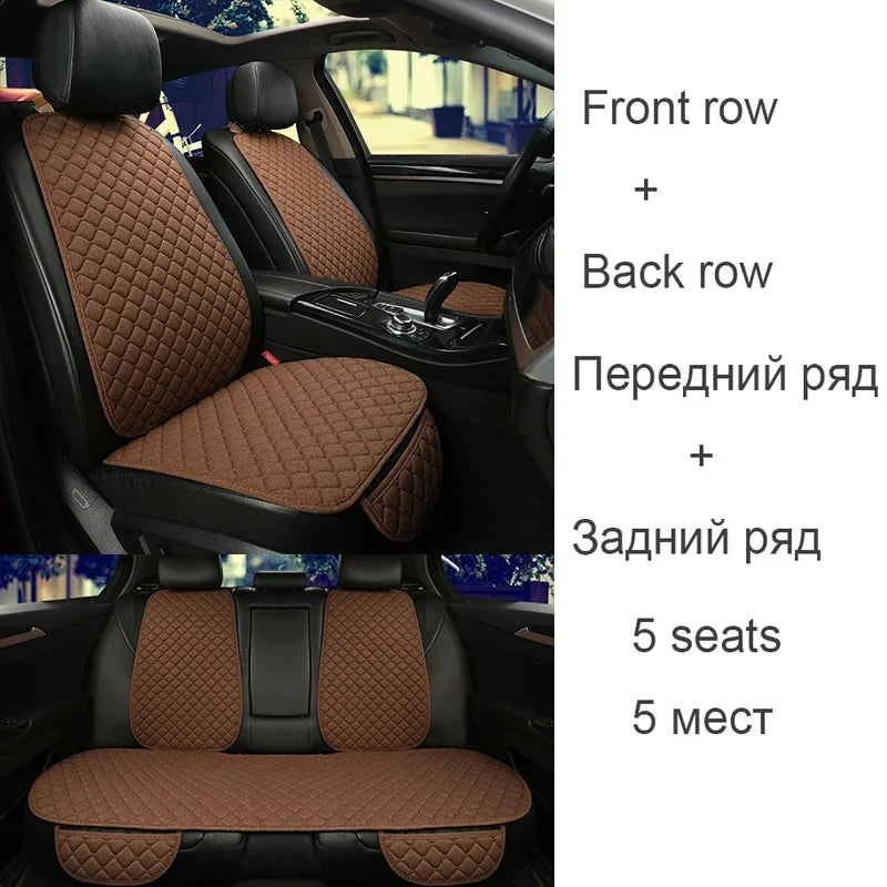 Linen Car Seat Cover Seat Universal Cushion for FORD Fiesta Fusion Mondeo Taurus Mustang Territory Kuga F-150 CAR Accessories