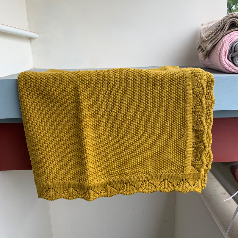 Knitted Baby Blankets Newborn Swaddle Wrap Throw Blanket Nordic Cotton Soft Baby Stroller Crib Blanket Nursery Bedding Quilt