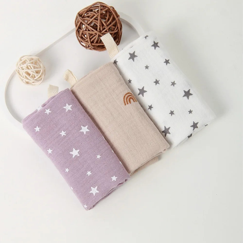 High Quality 4-Layer Pure Cotton Baby Cotton Washcloth Absorbent Soft Square Towels Baby Towels Gauze Cotton Newborn Burp Cloth