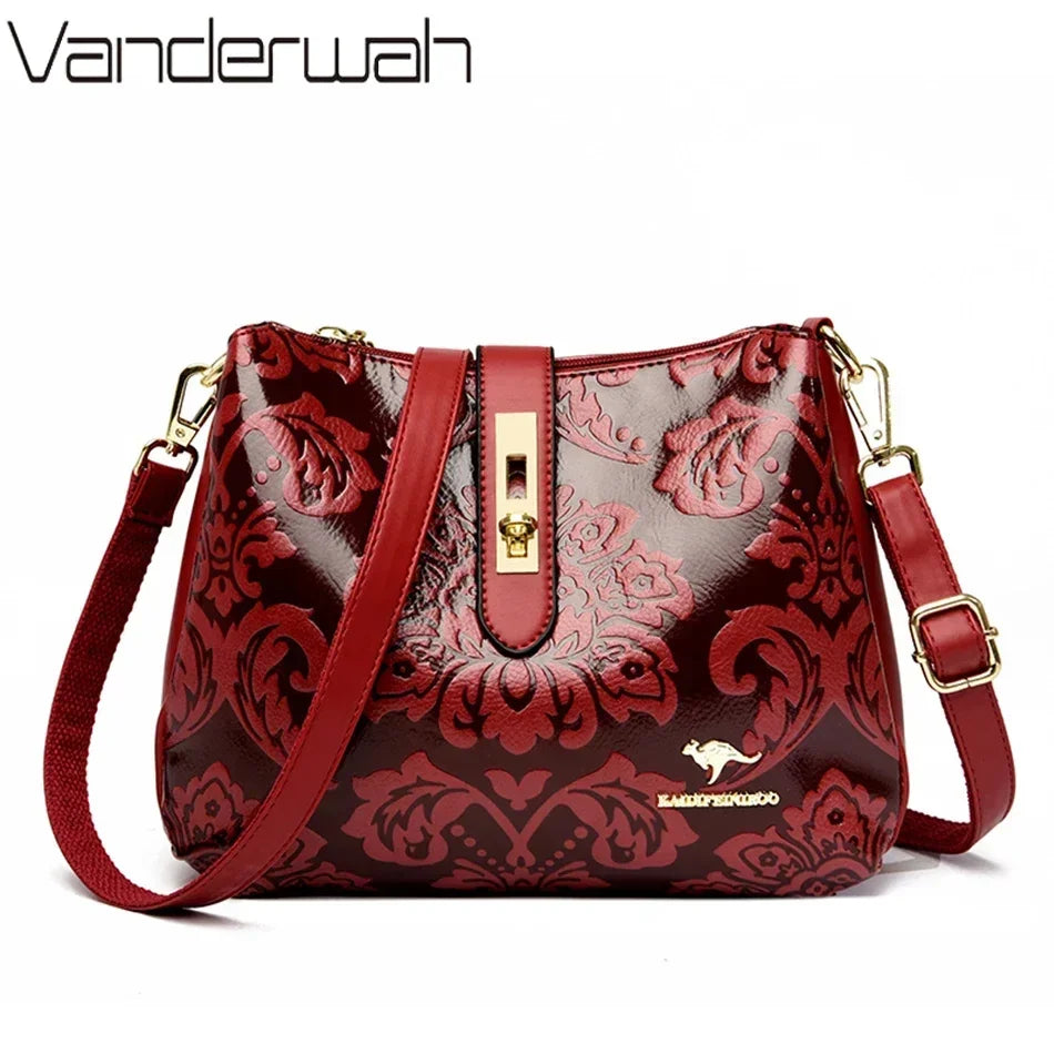 3 Layers Women 2024 Luxury Handbags Women Bags Designer Casual Shoulder Bags High Quality Leather Crossbody Bags for Female