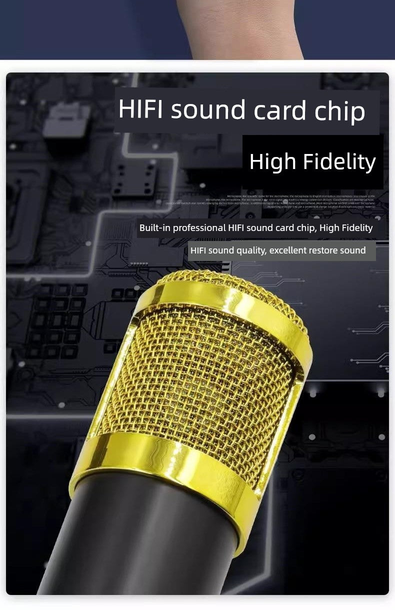 Bm800 Condenser Microphone + V8 Sound Card Computer Recordin