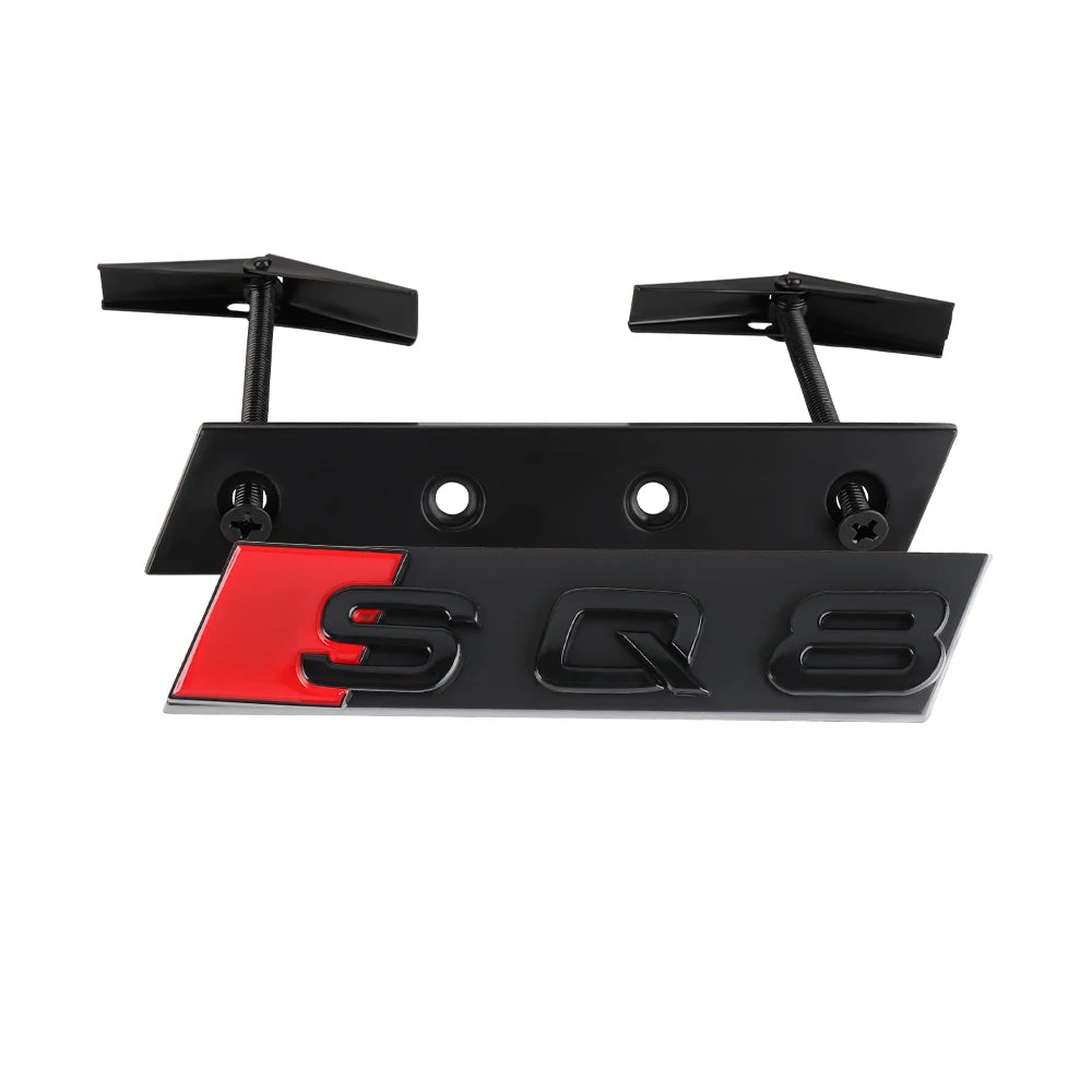 Car Styling Front Grille Emblem Decoration Sticker Auto Modification Accessories For Audi SQ3 SQ4 SQ5 SQ6 SQ7 SQ8 RSQ3 RSQ5 RSQ7