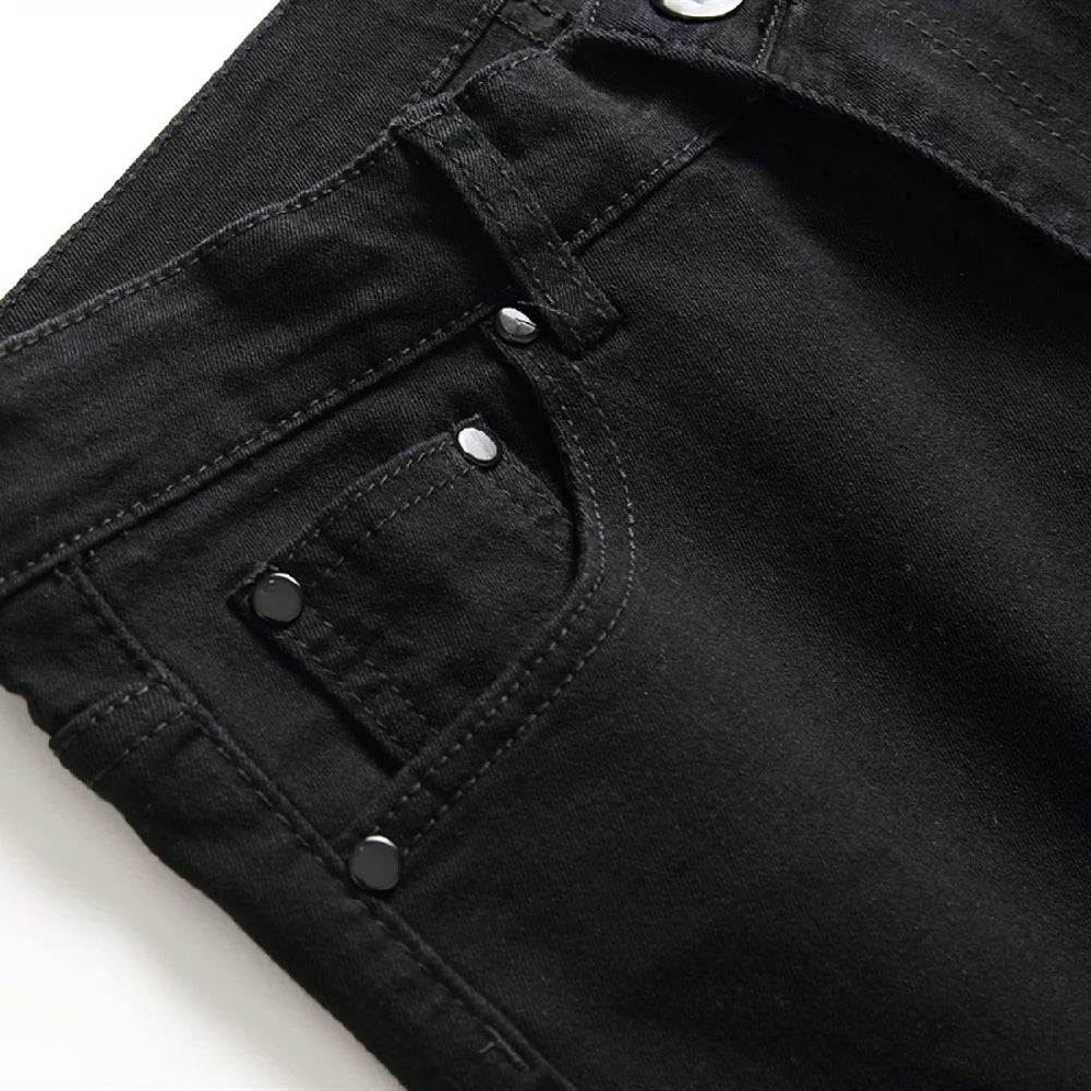 Jeans For Men Fashion Ripped Biker Skinny Jeans Men's clothing Denim Trousers High Street Slim Jogging jean Pants homme