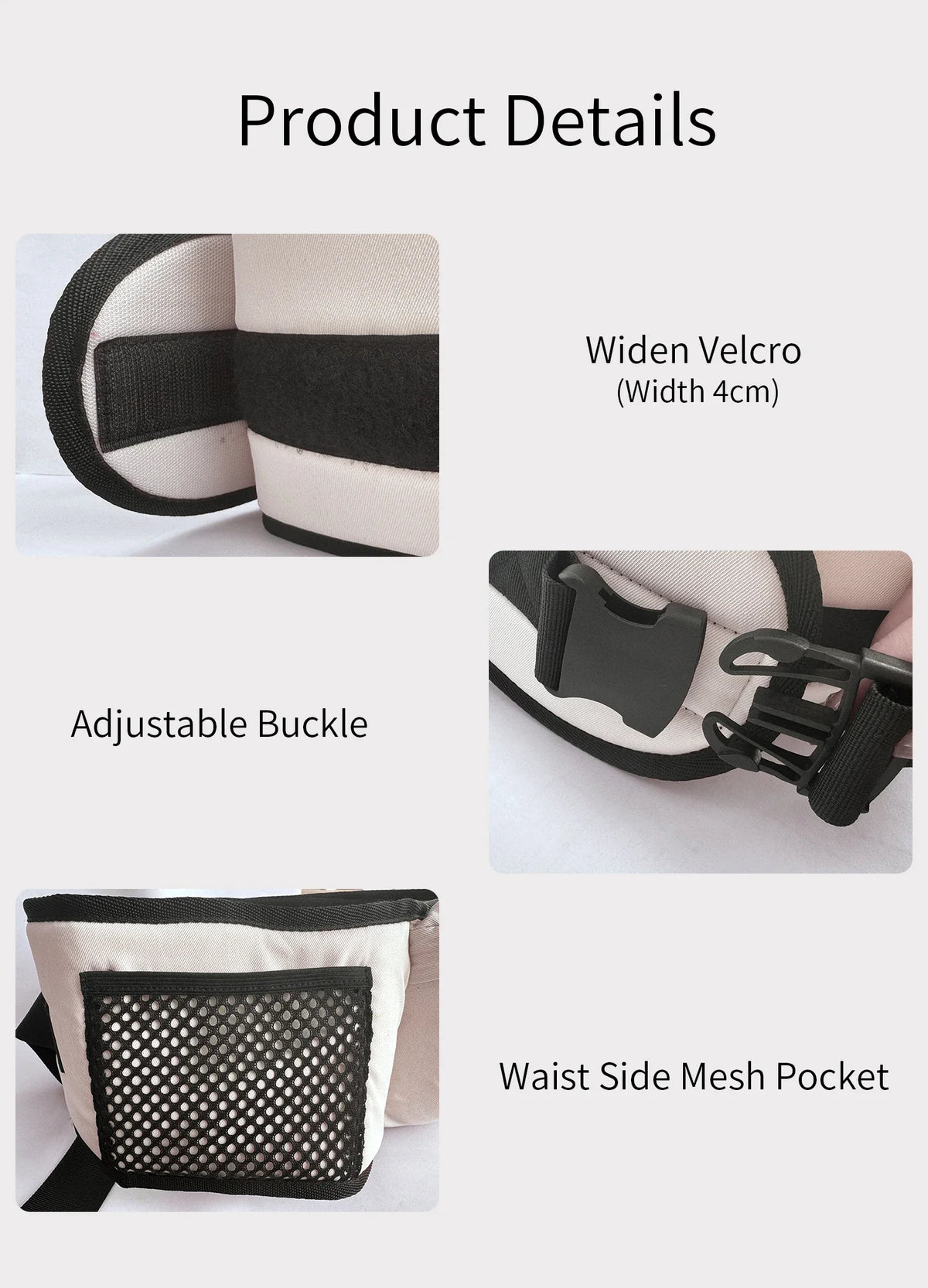 Adjustable Front Facing Baby Carrier Waist Stool with Hipseat Belt for Kids Infant Walkers Sling Hold Waist Belt Backpack