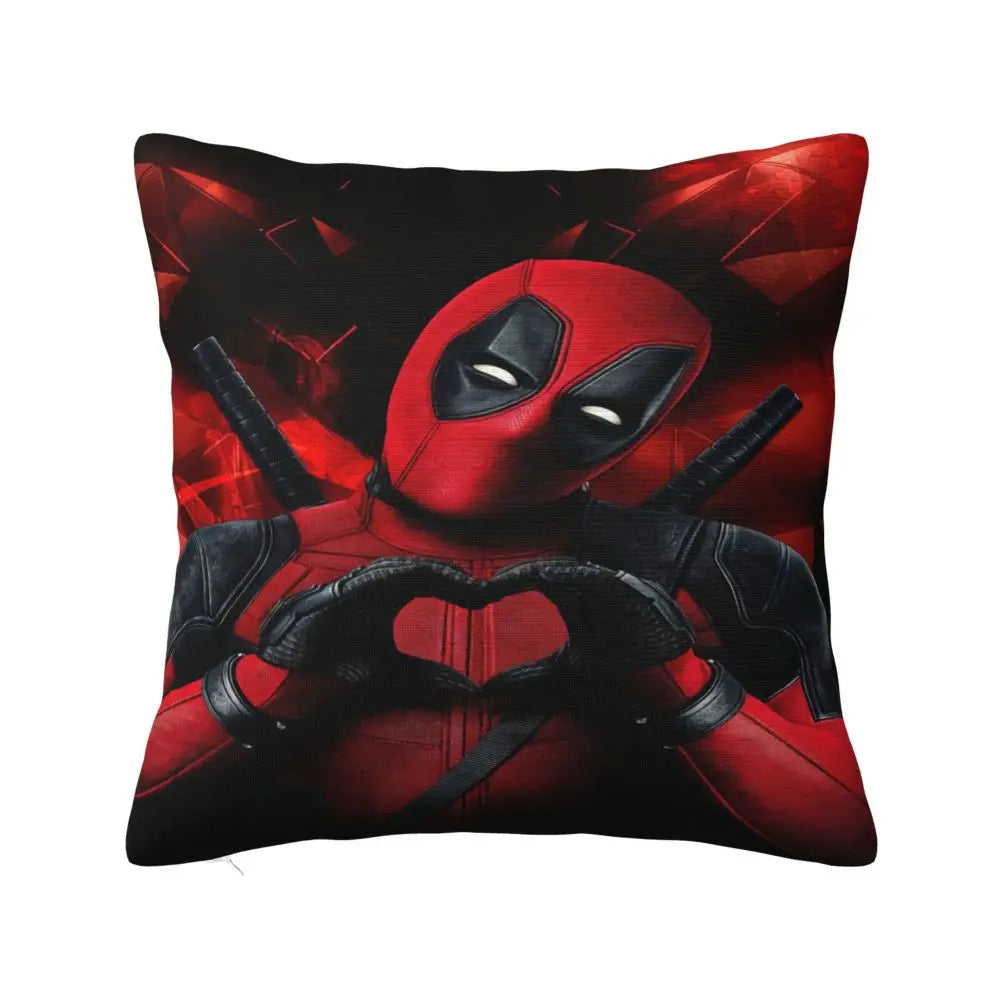 Custom Deadpool Wolverine Cartoon Manga Cushion Cover Soft Cute Pillows