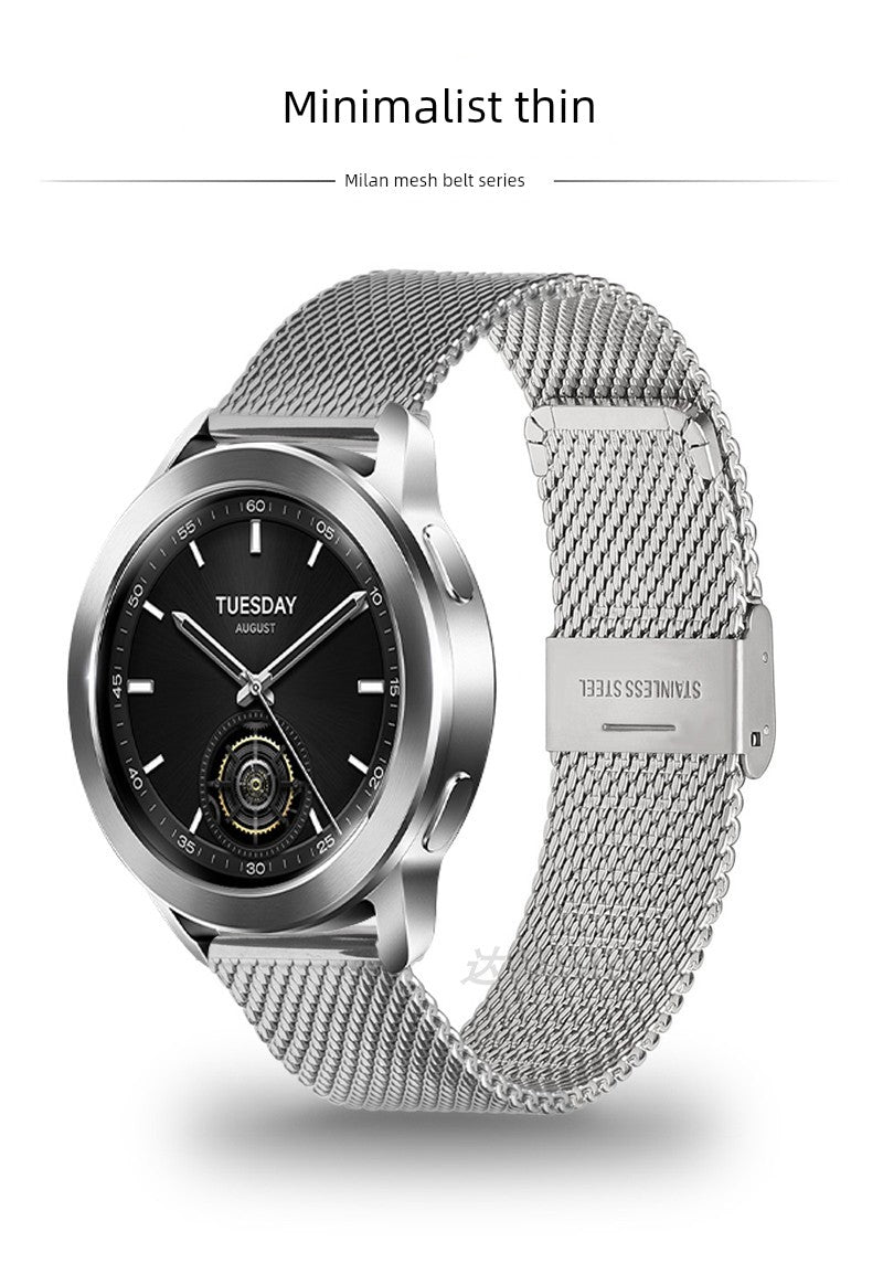 Suitable for Lenovo Smart Watch Strap L-SWAW101 Metal Watch Bracelet Lenovo Watch Fit Smart Watch Sports Watch F101 Stainless Steel Milan Strap