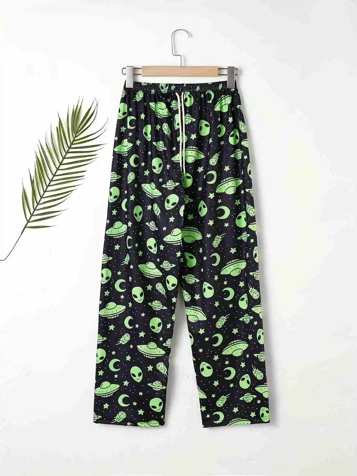 2026 Summer Unisex Alien UFO Print Fashion Pants Quick Dry Comfortable Loose Casual Streetwear Drawstring Kids Trousers