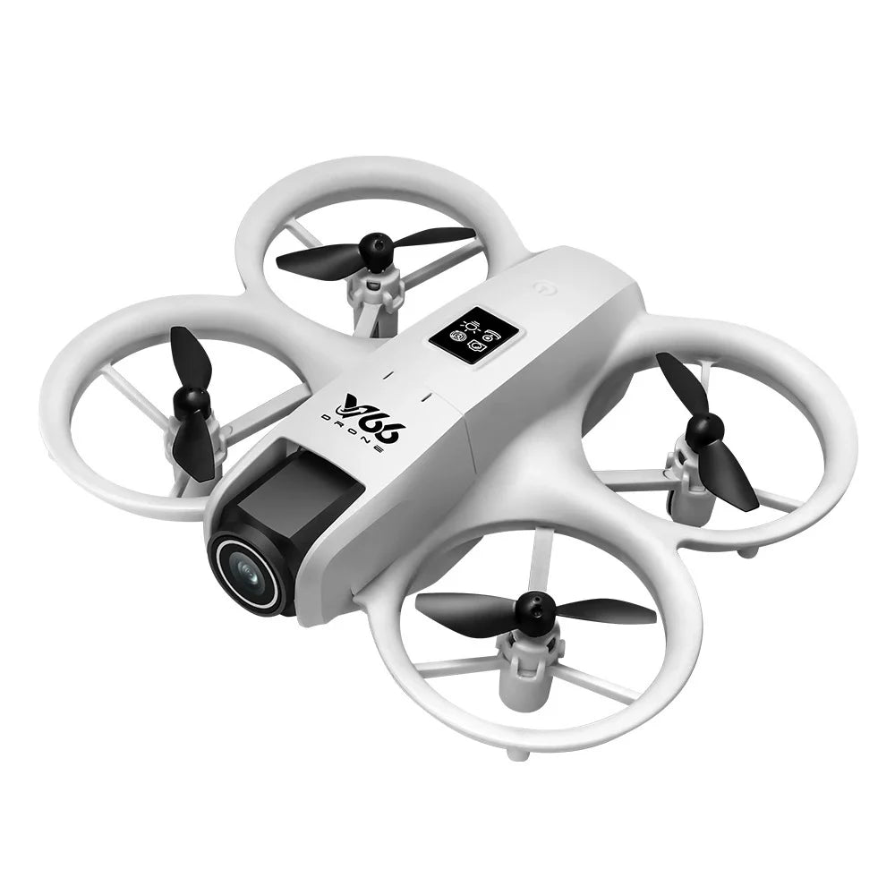 New Mini Drone V66 with 180° Adjustable 4K HD WiFi Camera LED Light Pocket RC Quadcopter Obstacle Avoidance for Adults Kids